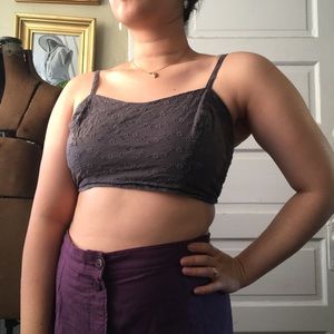 Pins and Needles Cotton eyelet bralette